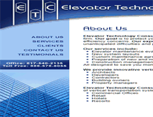 Tablet Screenshot of elevatortechnologyconsulting.com